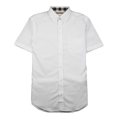 burberry short sleeve button white|Burberry short sleeve shirts.